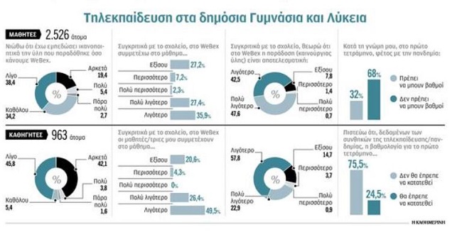 Έρευνα για τηλεκπαίδευση: 72% μαθητών