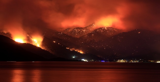 Φλέγεται τουρκικός θερμοηλεκτρικός σταθμός
