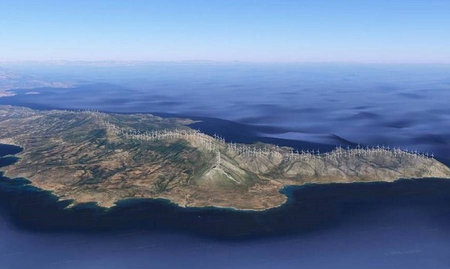 Να το πάλι το τείχος ανεμογεννητριών