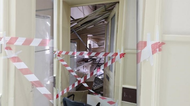κατάρρευση ψευδοροφής Ευαγγελισμού